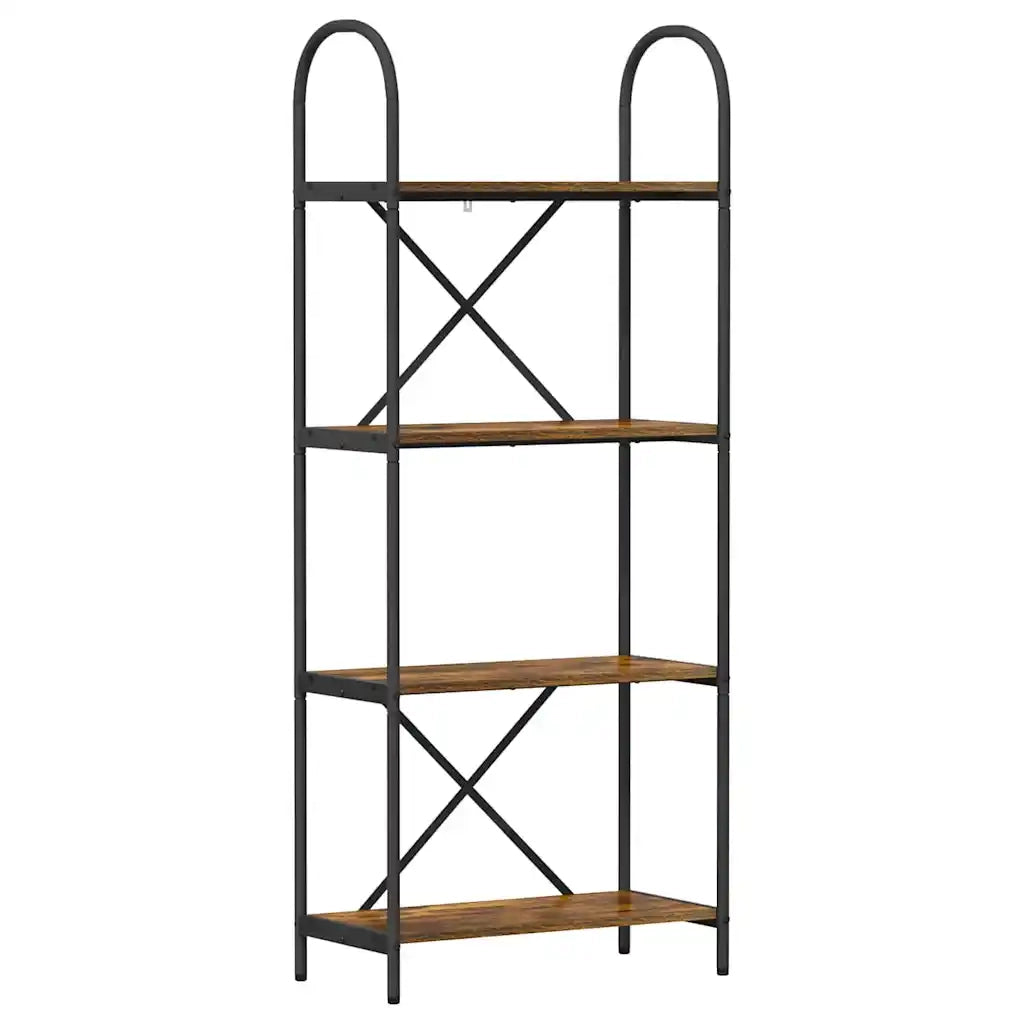 Libreria-Scaffale per Libri-Mobile di Stoccaggio Rovere fum¨¦ 60 x 30 x 146 cm Legno multistrato 360950