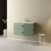 MOBILE BAGNO SOSPESO SENZA SPECCHIO MODELLO SOLE 90CM - BASE SOSPESA -LAVABO - BIANCO OPACO -SPECCHIO ESCLUSO  - MOB