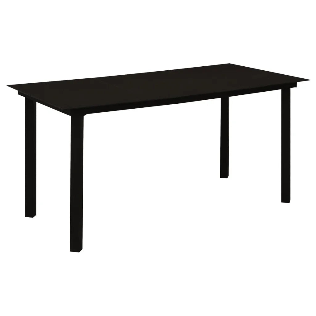 Set da Pranzo da Giardino 5 pz Nero in Rattan PVC 3060275