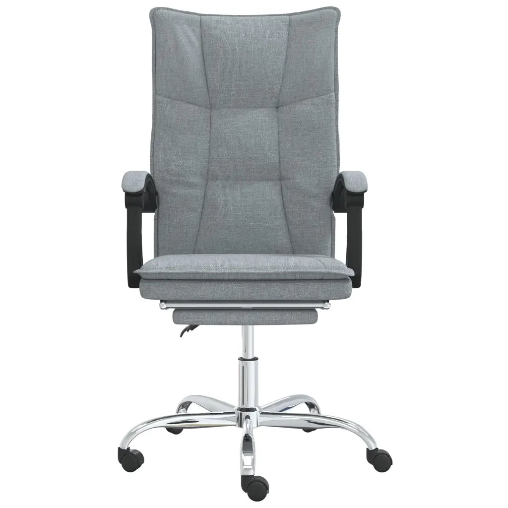 Poltrona da Ufficio Reclinabile Grigio Chiaro in Tessuto cod mxl 27403