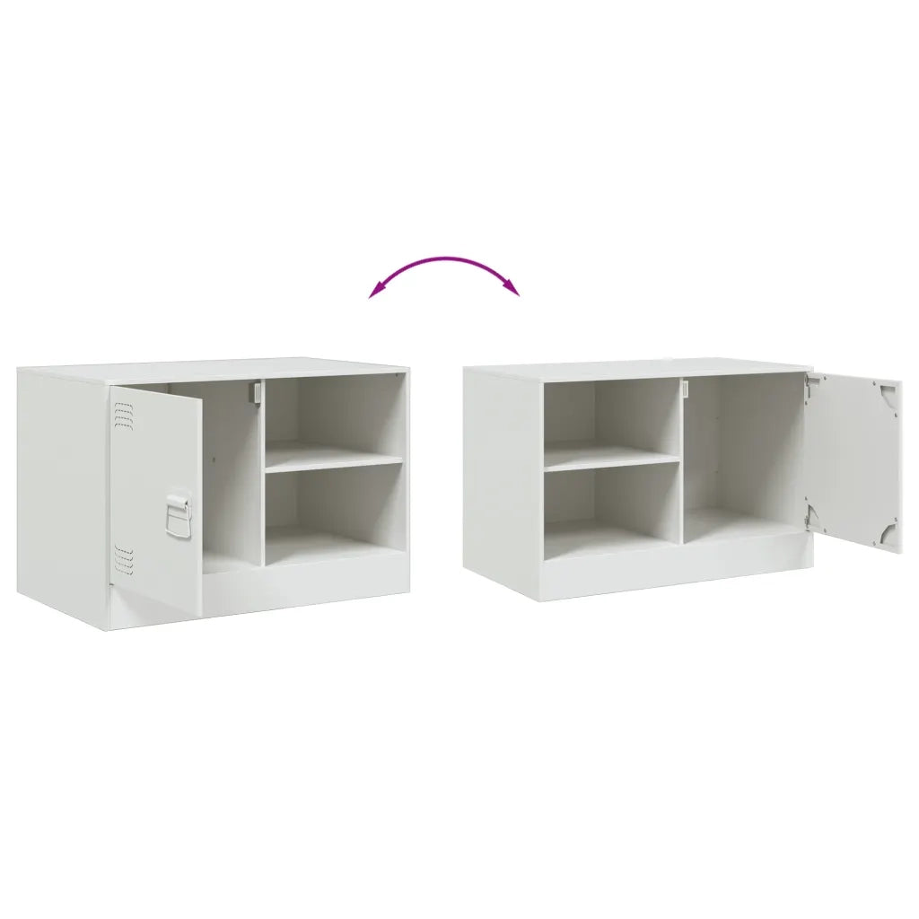 Mobili TV 2 pz Bianchi 67x39x44 cm in Acciaio 841702