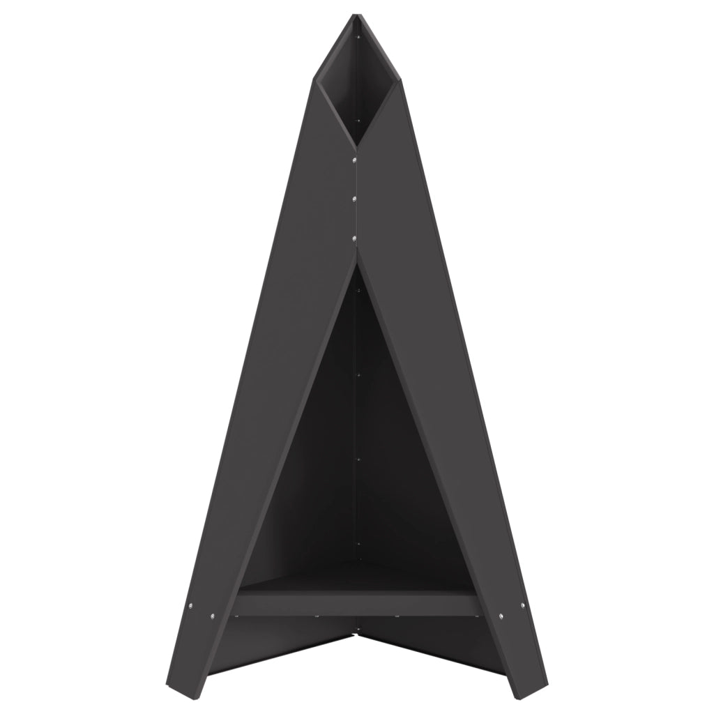 Focolare Piramidale 58x36x100 cm in Acciaio Resistente alle Intemperie