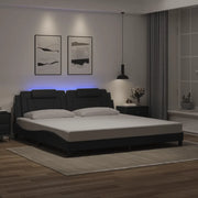 Giroletto con Luci LED Nero 200x200 cm in Similpellecod mxl 115312
