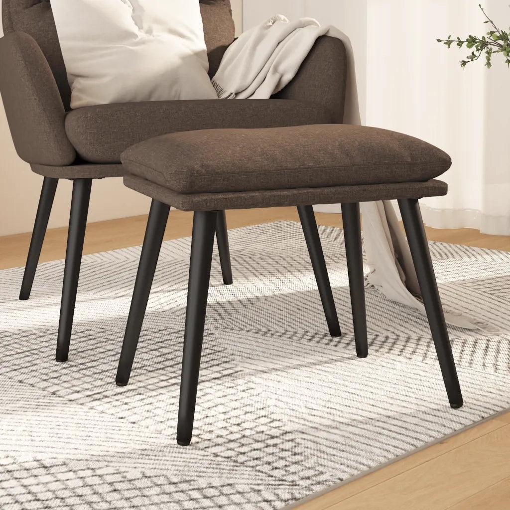 Poggiapiedi Tortora 45x29,5x39 cm in Tessuto cod mxl 73605