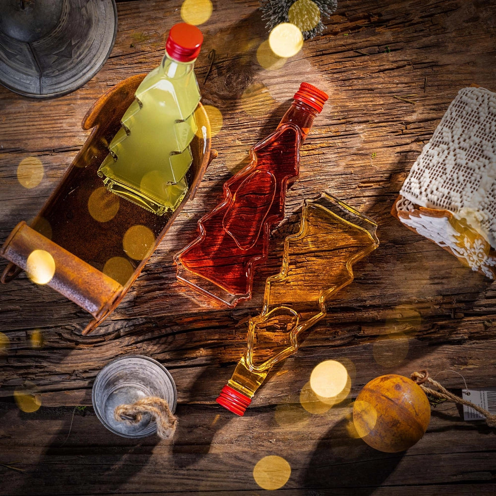 KADAX Butelka choinka 200ml pakiet 5szt z zakętką