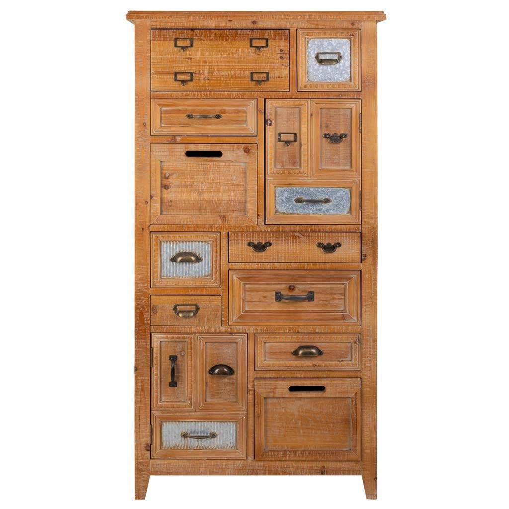 Cassettiera in legno 80x37x155h cm