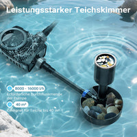 Skimmer di superficie CSP-40 per laghetti fino a 40 m², altezza regolabile 650–850 mm