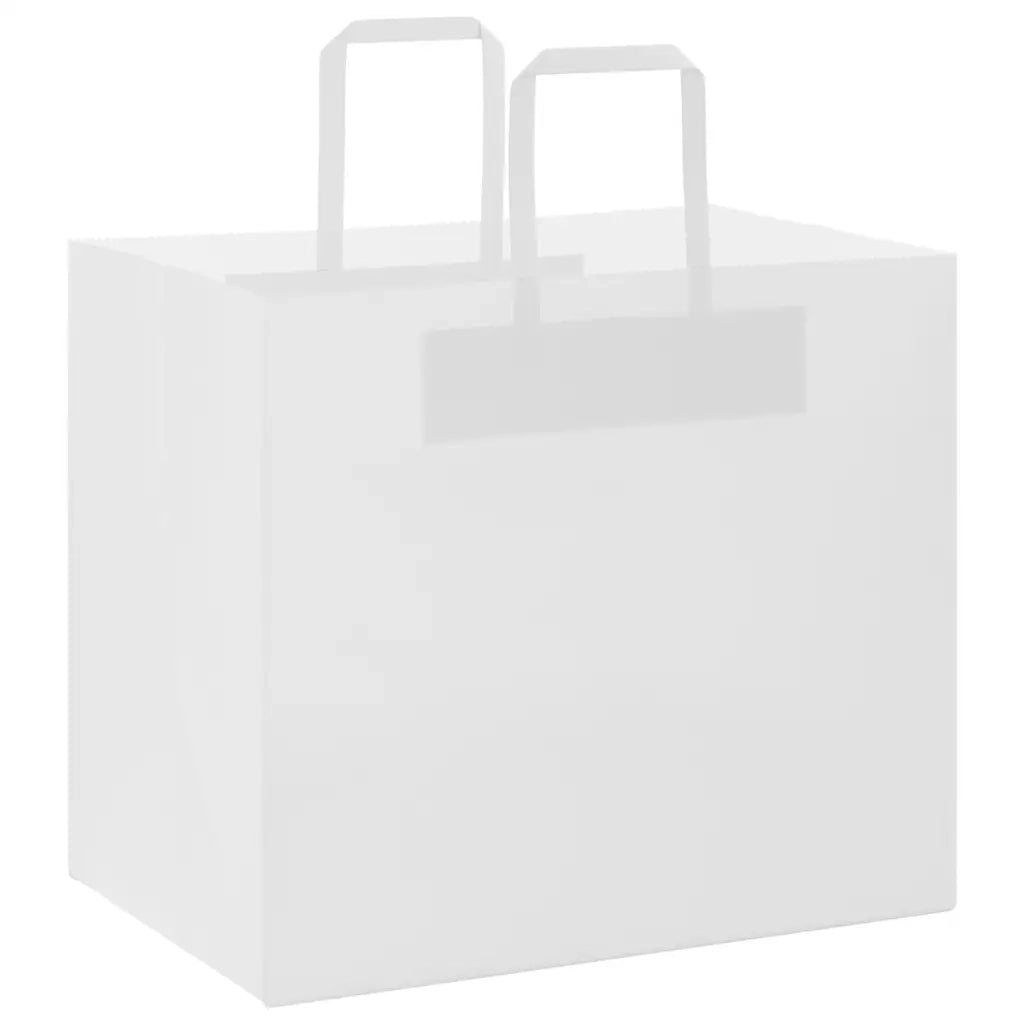 Sacchetti di Carta 250 pz con Manici Bianchi 32x22x28 cm