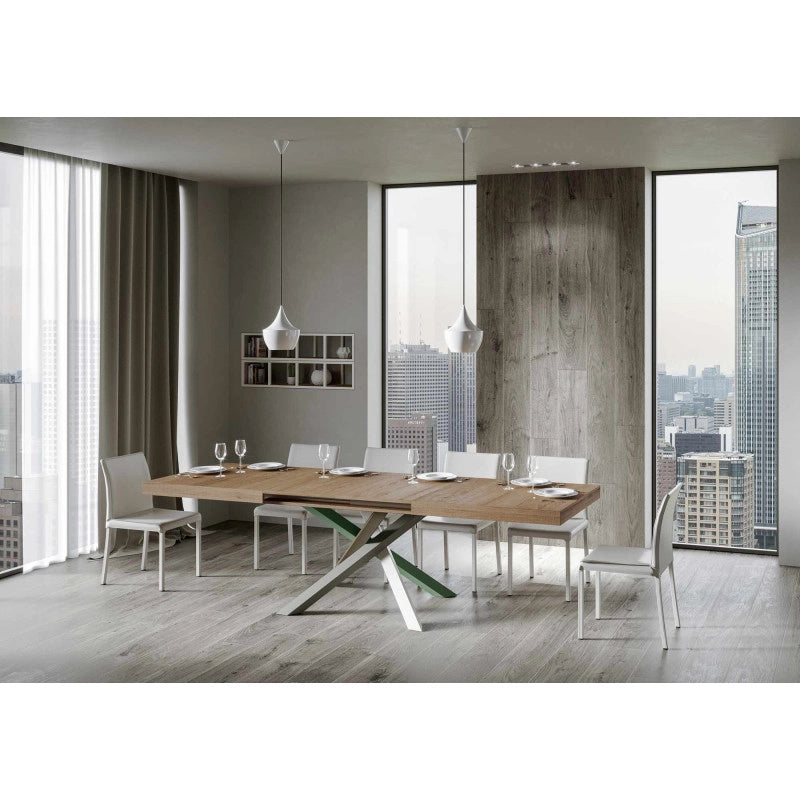 Tavolo allungabile 140/400x90 cm Volantis telaio Multicolore 4/A - Quercia Natura