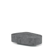 Tavolino Trapezio in Pietra Fossile Gray Stone con Struttura in Compensato Marino - Design Moderno ed Elegante Dimensioni 100x52 cm