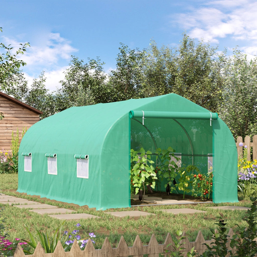 Serra in PVC con 6 finestre a rete e porta a zip ¨C zephmum ¨C 4.5x3x2 m