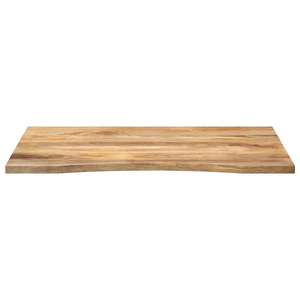 vidaXL Piano Scrivania con Curva 110x80x2,5cm Massello Grezzo di Mango