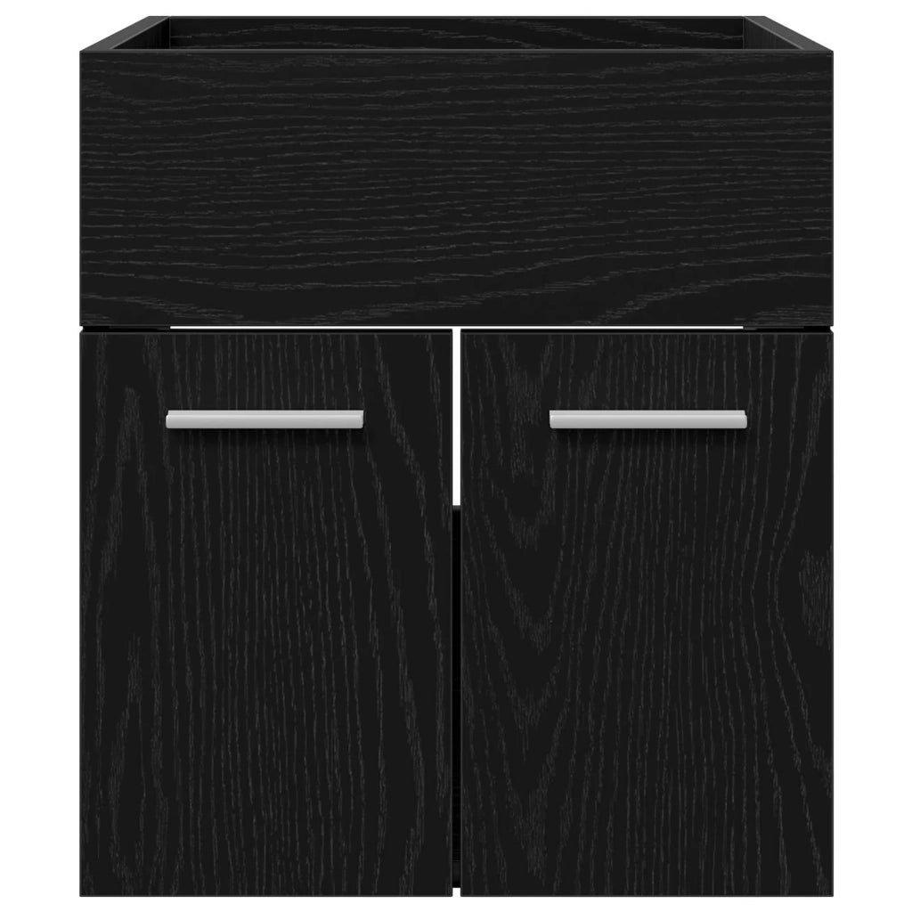 Mobiletto moderno per lavabo interno 41 x 38,5 x 46 cm ampio spazio di archiviazione elegante legno ingegnerizzato nero 02_0058393