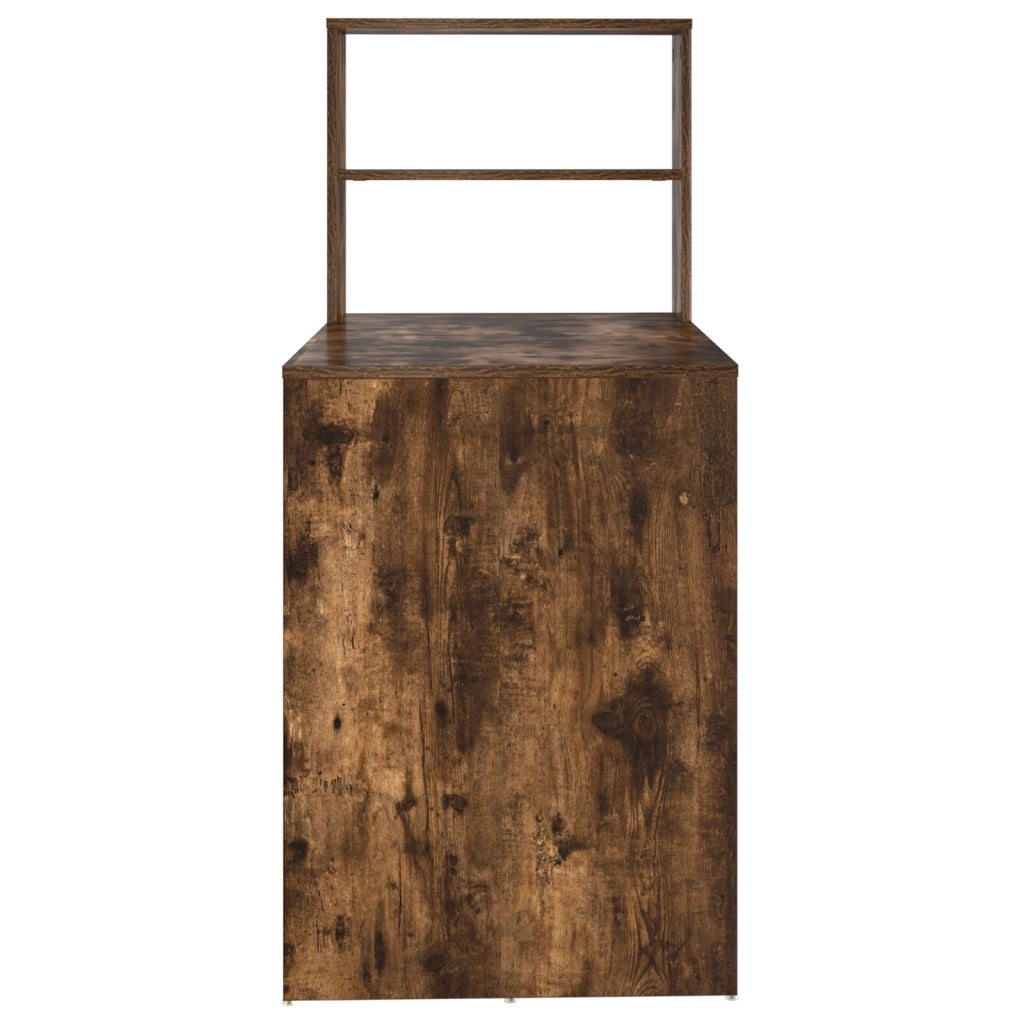Scrivania con archiviazione Rovere Affumicato 113x54x120 cm Legno ingegnerizzato