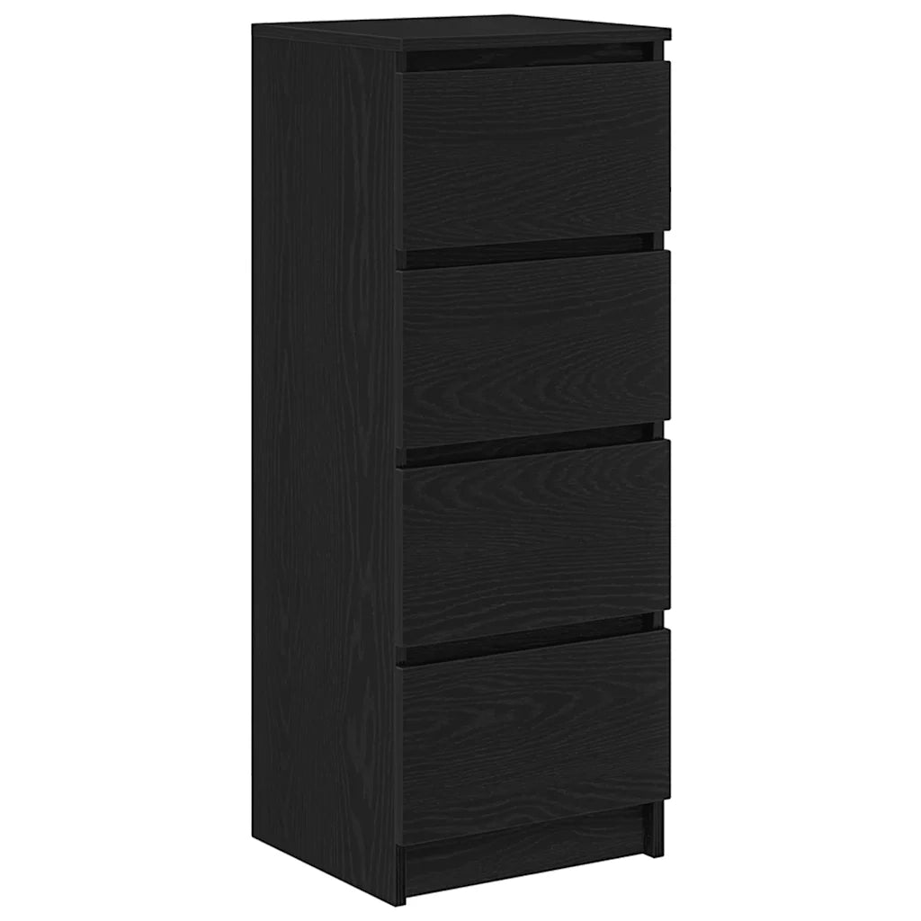 Credenza-Buffet-Armadio da cucina Rovere Nero 37,5x35x99 cm in Legno Multistrato