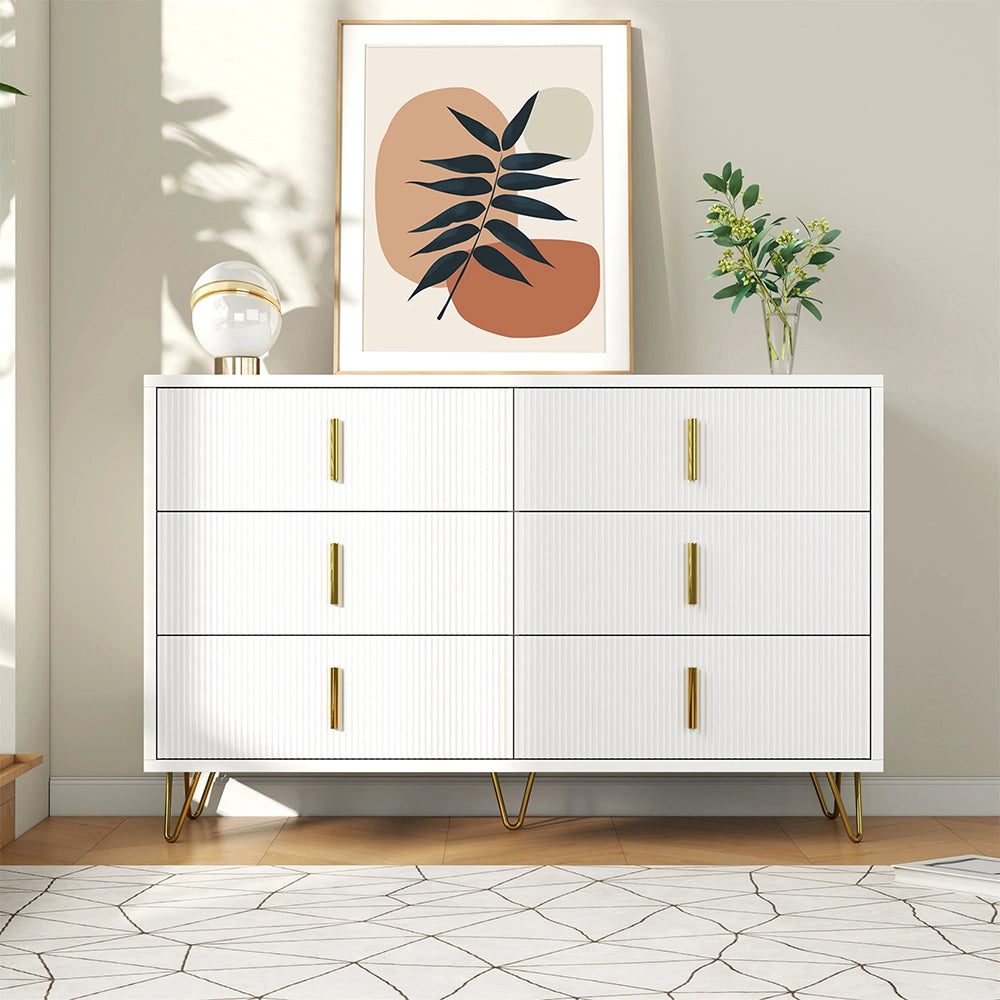 Buffet Moderno - Xylo - 140??40??85 cm - Maniglie Dorate Grande Capacit??