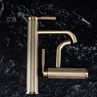 Rubinetto Da Lavabo Rea Serra Brush Gold Low