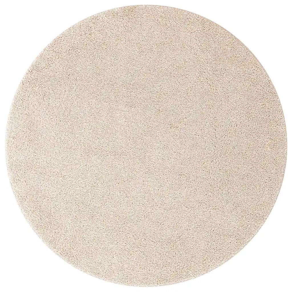 Tappeto del soggiorno | Tappeto Shaggy Antiscivolo Crema 120 x 120 cm PP