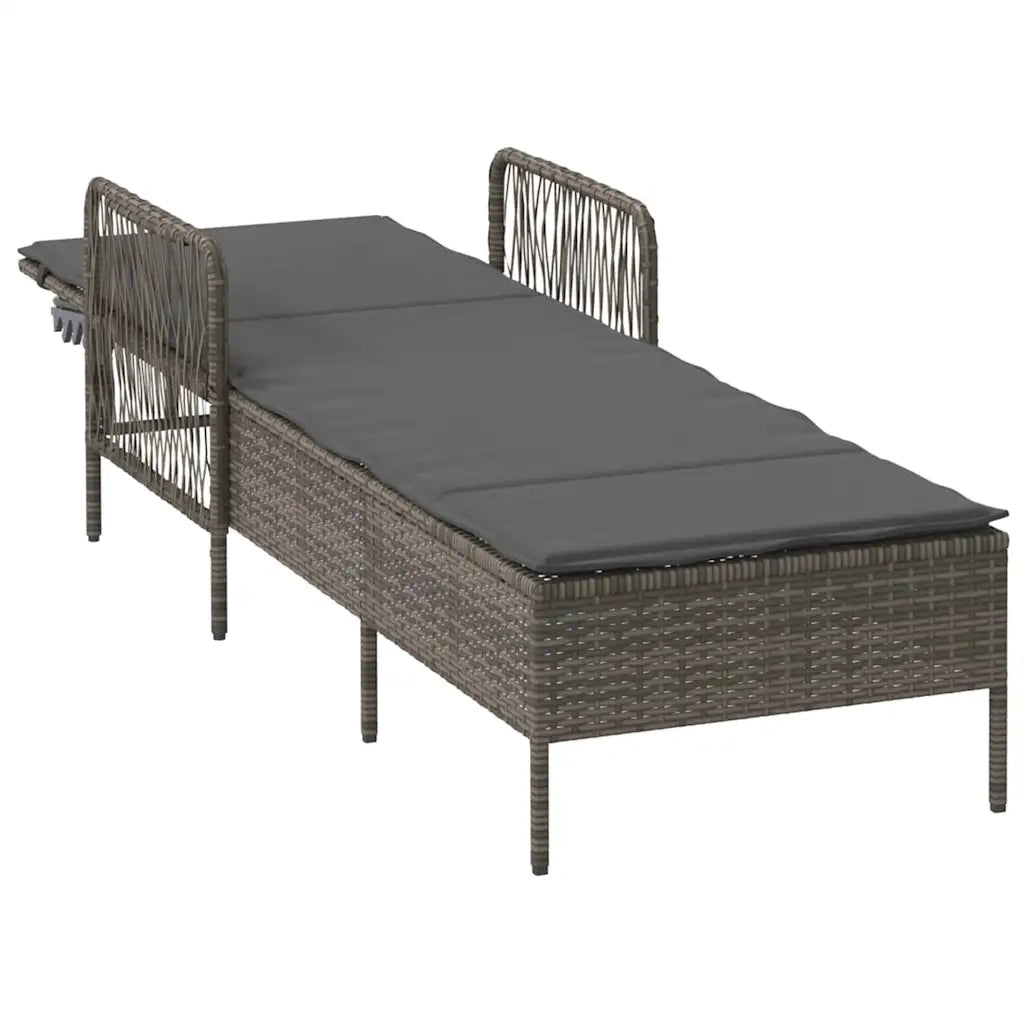 Lettino da Lettino sole | Sdraio da giardino | Lettino da sole Grigio e Grigio Scuro 200 x 55 x 92 cm