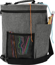 Borsa per Maglia - Borsa per Conservazione e Organizzazione per Aghi a Maglia e Aghi da Ricamo - Grigio