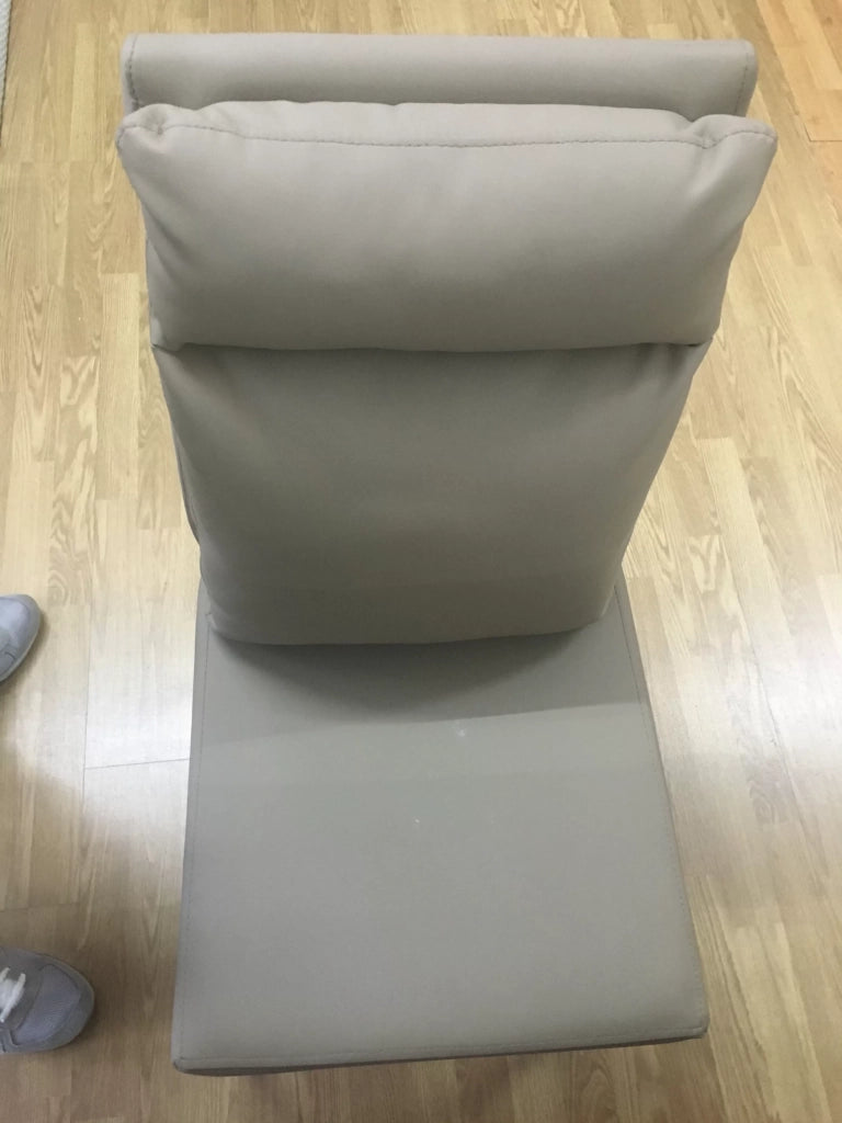 Set 04 sedie moderne imbottite in ecopelle tortora misura 44x56 h.94,5 - Mobili 2G