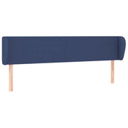 Testiera | Testata ad Orecchio Blu 163x23x78/88cm in Tessuto