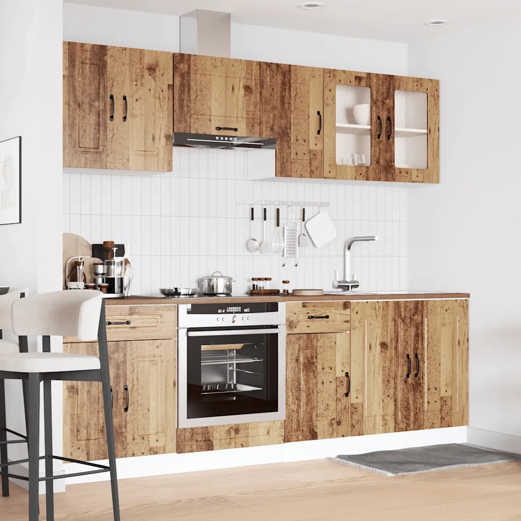 vidaXL Set Mobili da Cucina 8 pz Kalmar Legno Vecchio in Truciolato