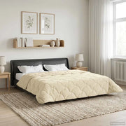 Duvet Estivo Crema 200 x 200 cm Microfibra e Fleece Teddy 42026220