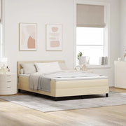 Letto a molle con cuscino Crema 160 x 200 cm Tessuto 3338781