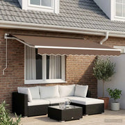 Tenda retrattile Tortora 350 x 250 cm Poliestere e Alluminio 3425930