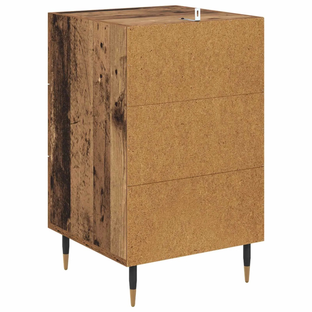 Armadio da Notte con cassetto Legno vecchio 40 x 40 x 66 cm