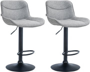 2er Set Barhocker Vonore Stoff schwarz