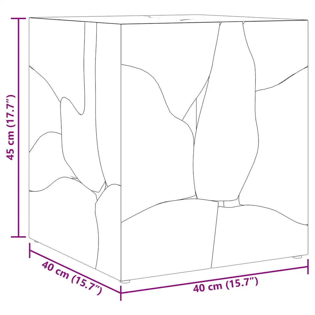Sgabelli 2 pz Marrone 40x40x45 cm in Legno Massello di Tek 4 Pz 274355