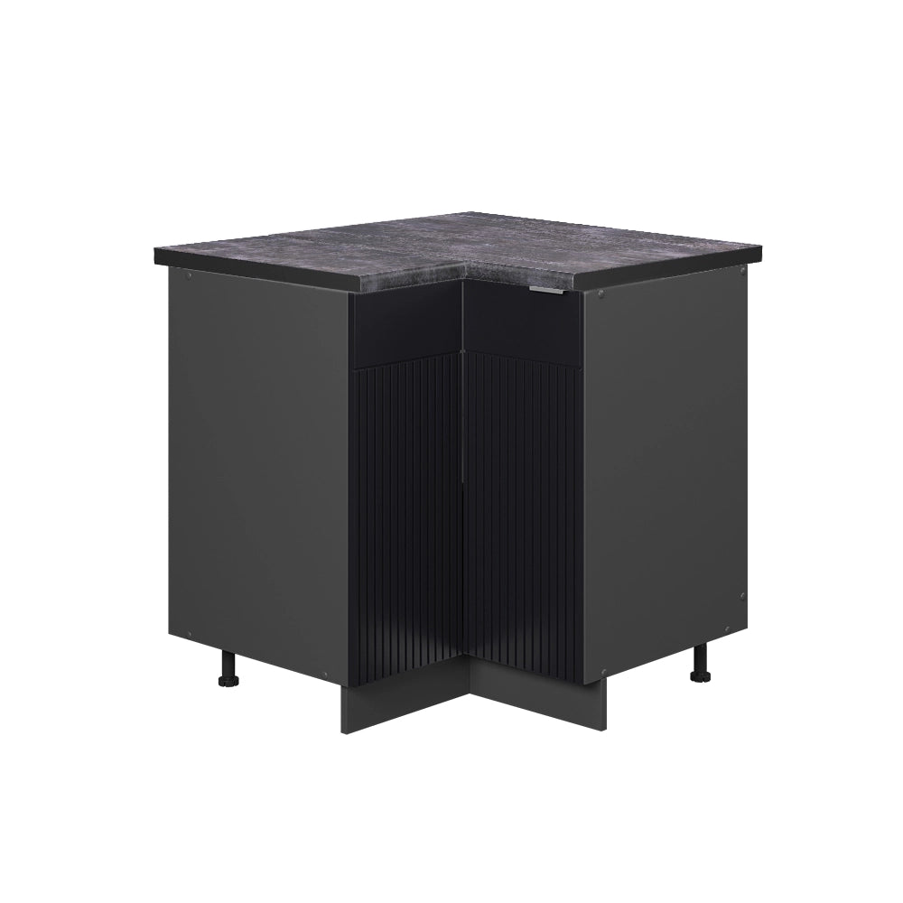 Mobile ad angolo cucina Fame-Line Nero rigato/Antracite 80.5 cm, PL Antracite Vicco