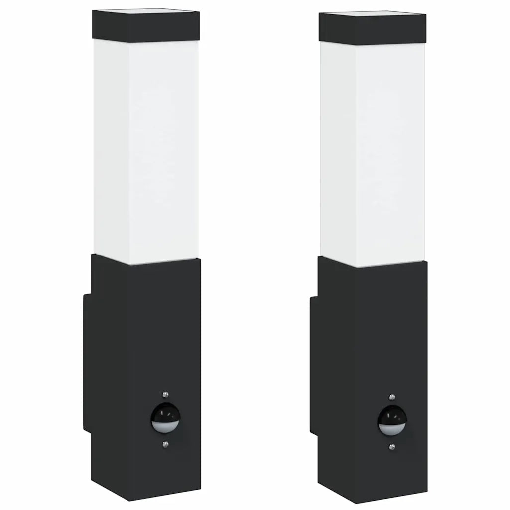 Lampada da Parete Esterna 2 pz Nero 10.5 x 6 x 33 cm CFW2782055