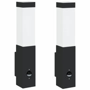 Lampada da Parete Esterna 2 pz Nero 10.5 x 6 x 33 cm CFW2782055
