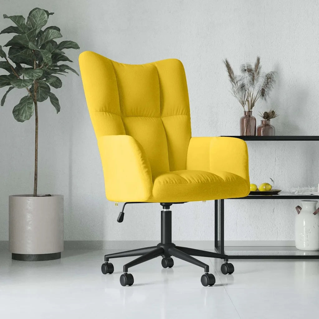 Divano Sedia-Poltrona Relax Giallo Senape in Velluto 460424