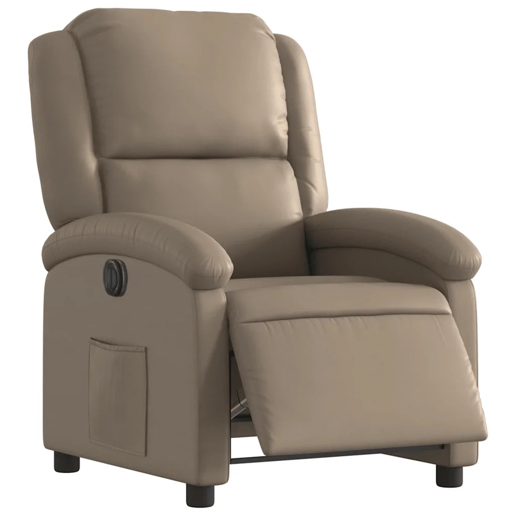 Divano Sedia-Poltrona Reclinabile Elettrica Cappuccino in Similpelle 632909