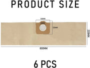 Sacchi per aspirapolvere - 6 pezzi - Colorazione legno - Filtro a carta - Adatto per WD4