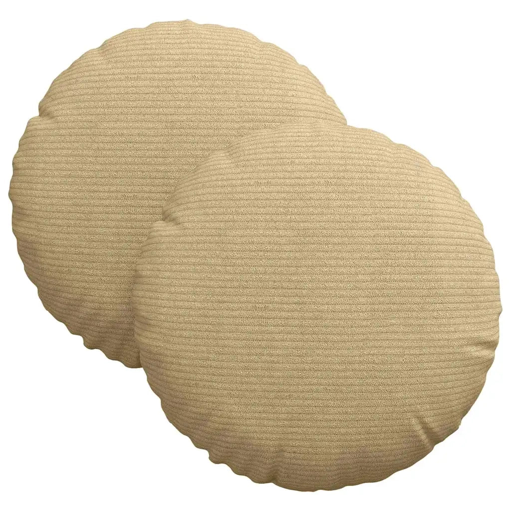Cuscini per Seduta 2 pcs Grigio Verde Ø30 x 13 cm