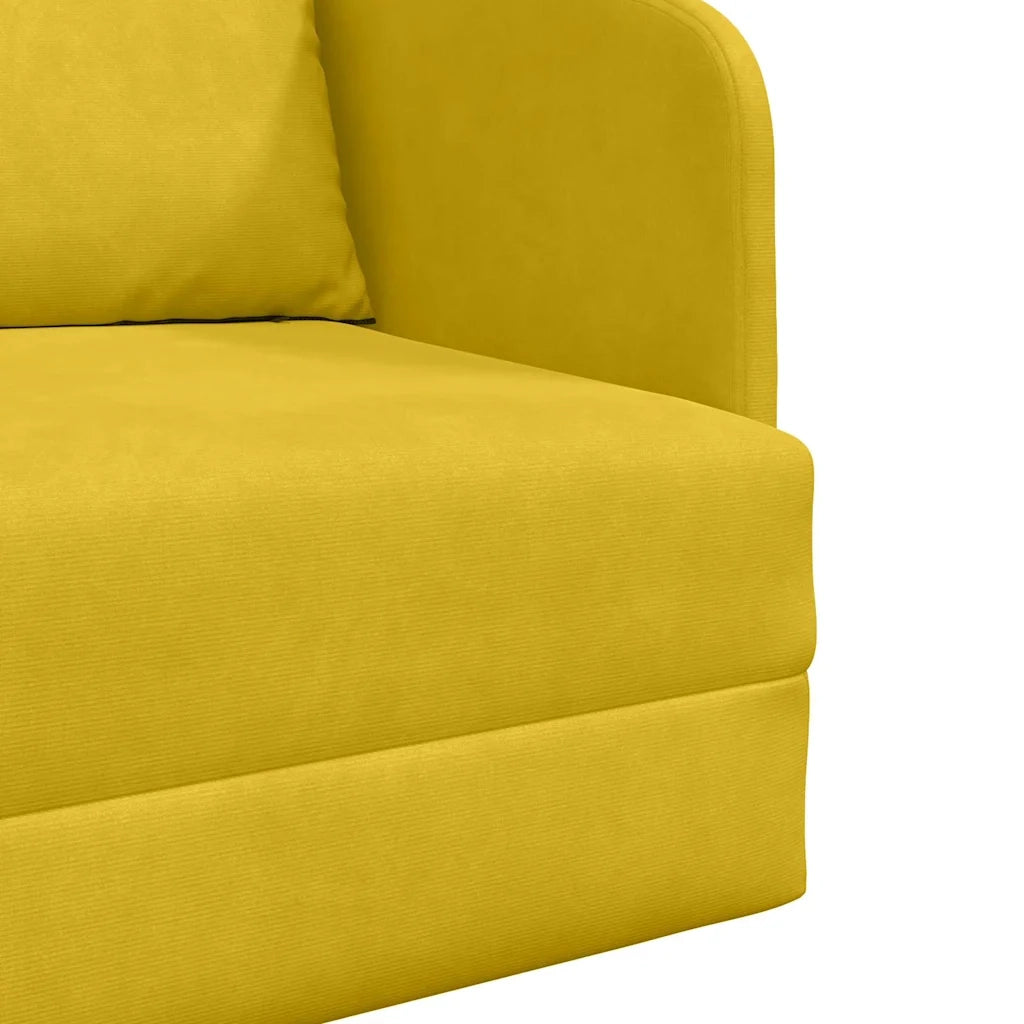 Divano letto-Sofa Letto-Daybed Giallo 65 x 80 x 83 cm Velluto