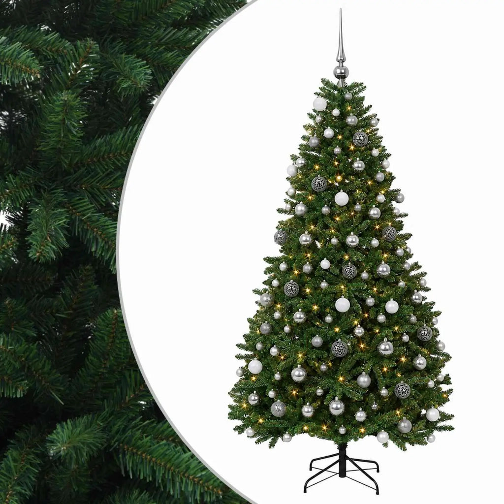 Albero di Natale artificiale verde medio con palline 240 cm 3467277