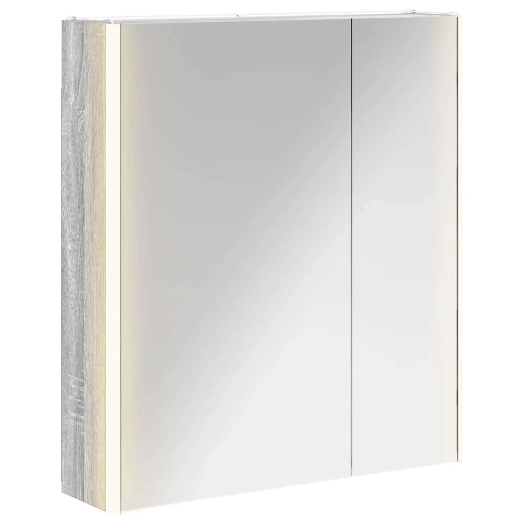 Mobiletto per specchio da bagno Grigio Sonoma