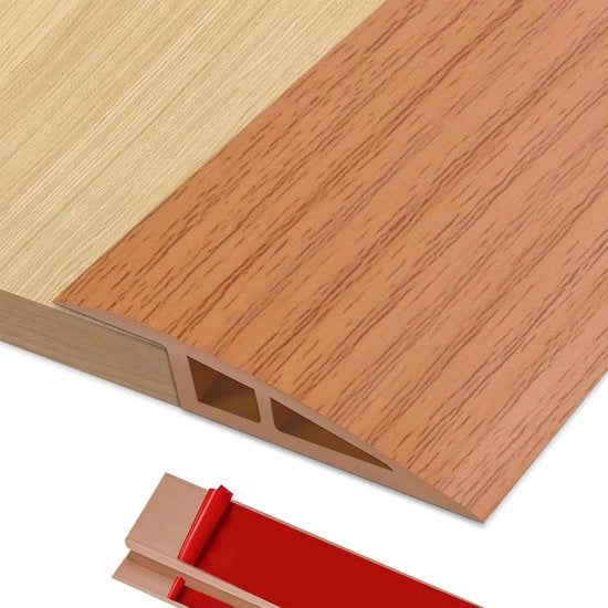 Profilo di transizione per pavimenti in legno e piastrelle, autoadesivo, 2M x 5cm, altezza di 5-10 mm, colore eucalipto giallo