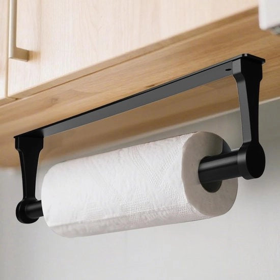 Supporto per carta da cucina per fissaggio a parete, lega di alluminio, 31,8 cm, supporto per carta da cucina per bagno, soggiorno, senza perforazione