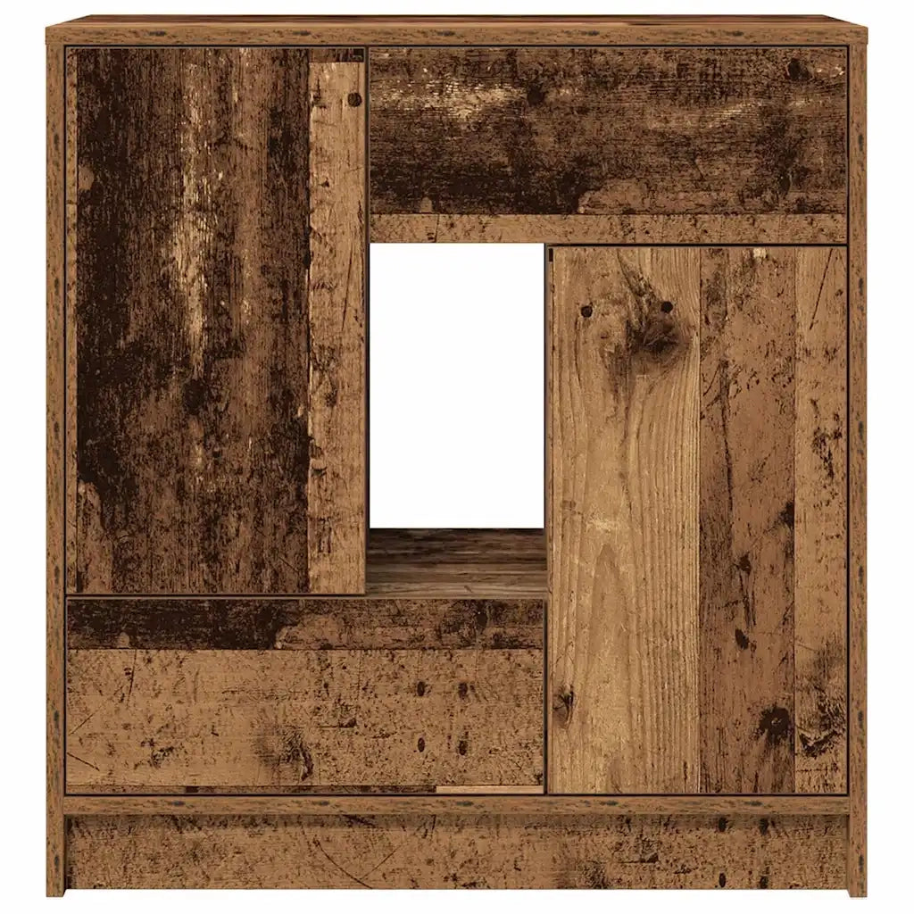 Credenza con Cassetti e Ante Legno Antico 70,5x34x74,5 cm