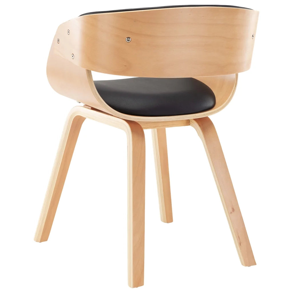 Sedie da Pranzo 6 pz Crema in Legno Piegato e Similpelle 278867