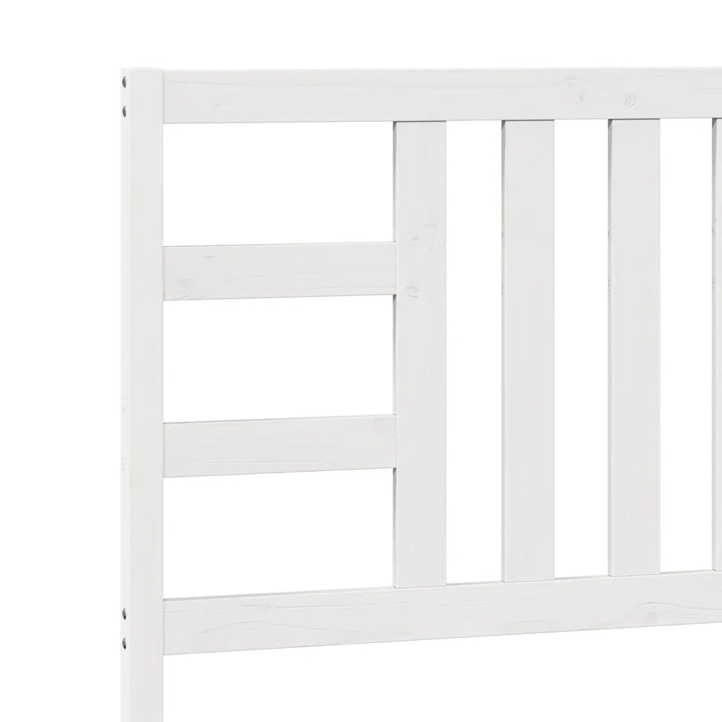 Testiera per Letto Bianca 106x4x100 cm Legno Massello di Pino 817826
