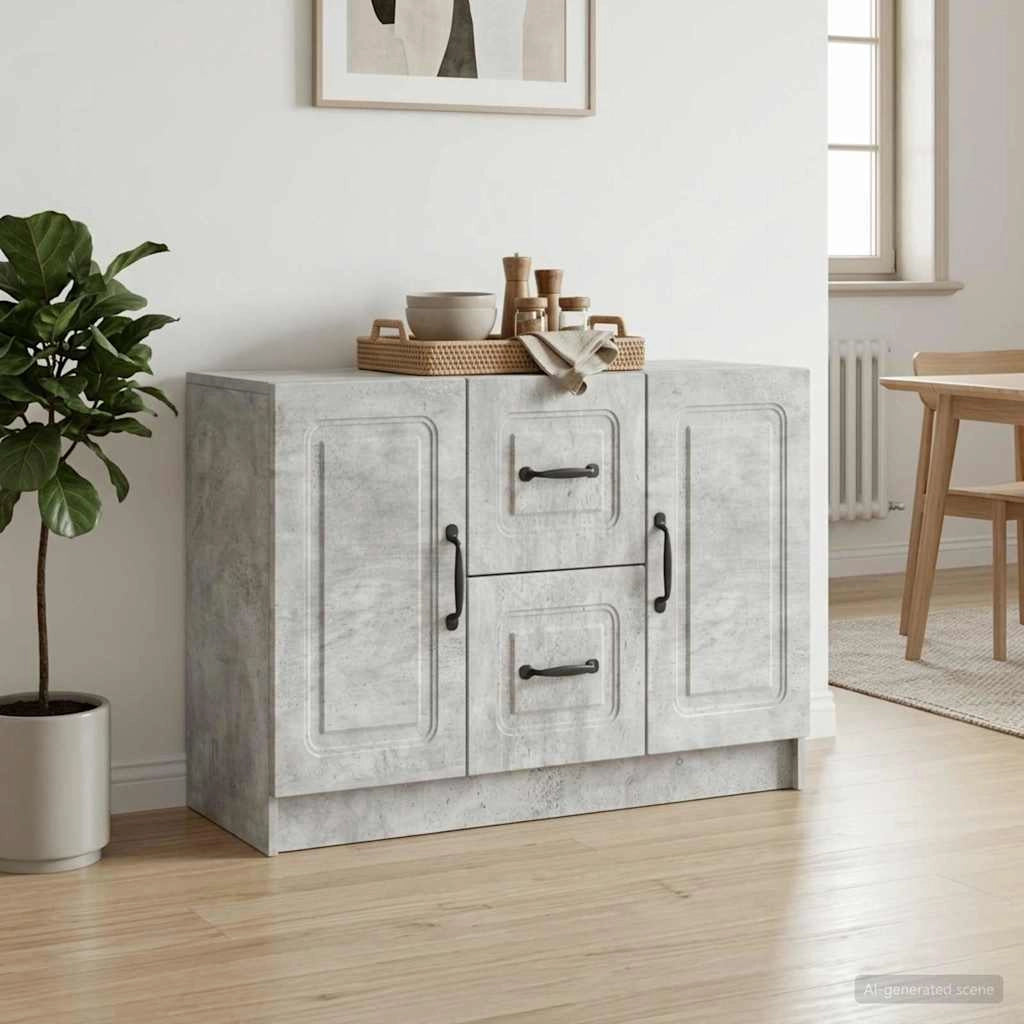 Credenza Grigio Cemento 89 x 34,5 x 57 cm Legno ingegnerizzato 895808