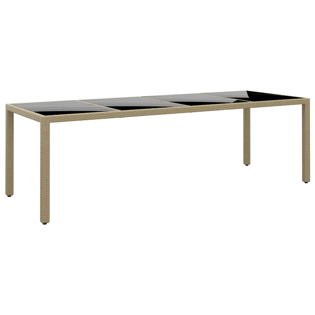 Set da Pranzo per Giardino 11 pz in Polyrattan Beige 3058574